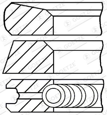 Комплект поршневых колец - 08-123700-00 GOETZE ENGINE