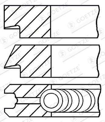 Kit fasce elastiche - 08-124700-00 GOETZE ENGINE