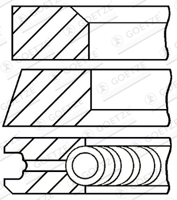 Piston Ring Kit - 08-136400-10 GOETZE ENGINE