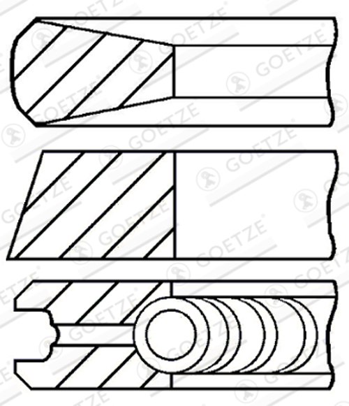 Kolbenringsatz - 08-136500-00 GOETZE ENGINE