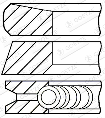 Комплект поршневых колец - 08-137500-00 GOETZE ENGINE