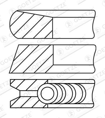 Piston Ring Kit - 08-137507-30 GOETZE ENGINE
