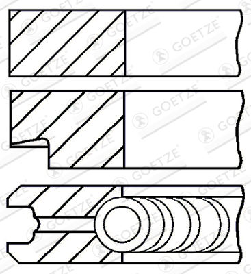 Kit fasce elastiche - 08-137600-00 GOETZE ENGINE