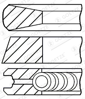Piston Ring Kit - 08-138000-00 GOETZE ENGINE