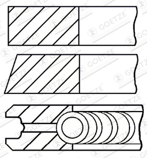 Piston Ring Kit - 08-138408-00 GOETZE ENGINE