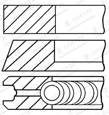 Piston Ring Kit - 08-139500-00 GOETZE ENGINE