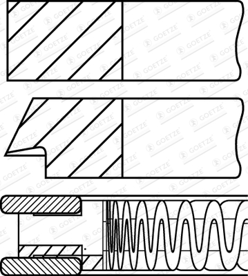 Piston Ring Kit - 08-141300-10 GOETZE ENGINE