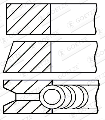 Piston Ring Kit - 08-142300-00 GOETZE ENGINE