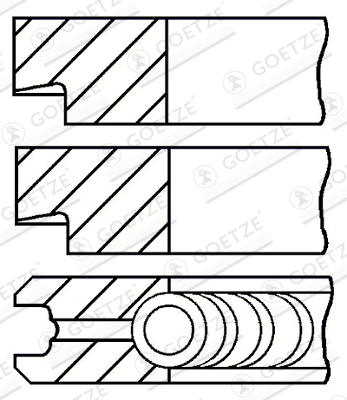 Piston Ring Kit - 08-145200-00 GOETZE ENGINE