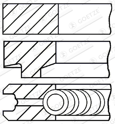 Kit fasce elastiche - 08-146100-00 GOETZE ENGINE