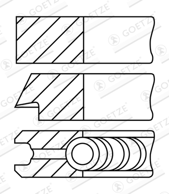 Piston Ring Kit - 08-148300-00 GOETZE ENGINE