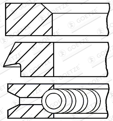 Piston Ring Kit - 08-154400-00 GOETZE ENGINE