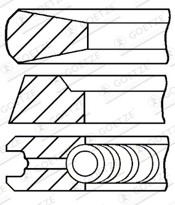 Piston Ring Kit - 08-178200-00 GOETZE ENGINE