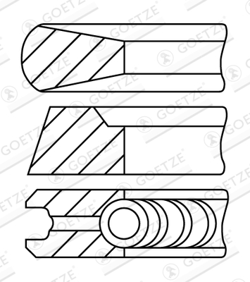 Piston Ring Kit - 08-178200-00 GOETZE ENGINE