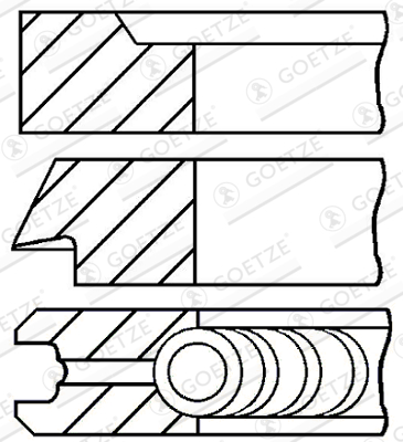 Kit fasce elastiche - 08-183007-00 GOETZE ENGINE