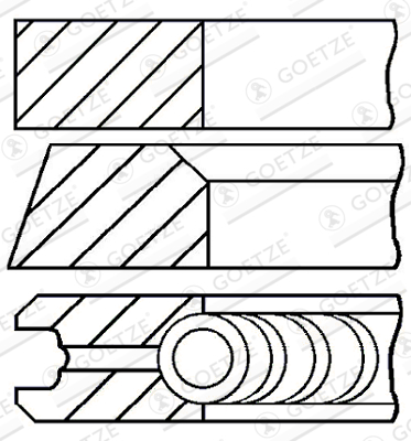Kit fasce elastiche - 08-183300-00 GOETZE ENGINE