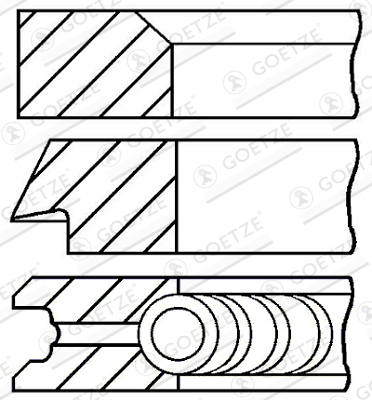 Kit fasce elastiche - 08-203100-00 GOETZE ENGINE