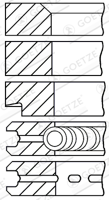 Комплект поршневых колец - 08-203500-10 GOETZE ENGINE