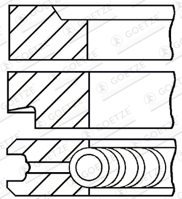 Kit fasce elastiche - 08-206800-00 GOETZE ENGINE