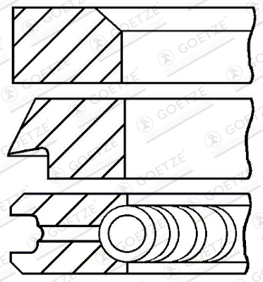 Kit fasce elastiche - 08-209808-00 GOETZE ENGINE
