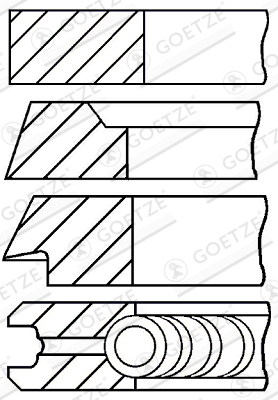Piston Ring Kit - 08-214811-10 GOETZE ENGINE