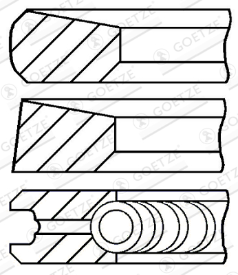 Piston Ring Kit - 08-287100-00 GOETZE ENGINE