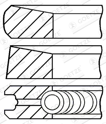 Piston Ring Kit - 08-287200-00 GOETZE ENGINE