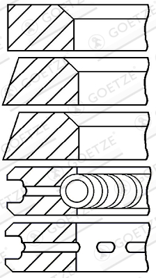 Piston Ring Kit - 08-292800-00 GOETZE ENGINE