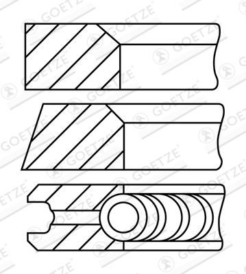Kit fasce elastiche - 08-322400-10 GOETZE ENGINE