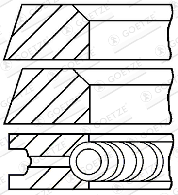 Kit fasce elastiche - 08-325300-00 GOETZE ENGINE