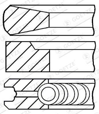 Piston Ring Kit - 08-337500-00 GOETZE ENGINE