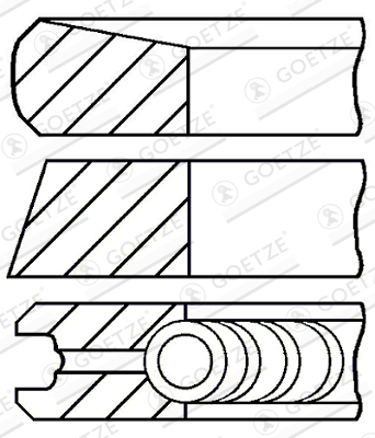 Piston Ring Kit - 08-373800-00 GOETZE ENGINE