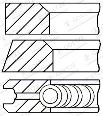 Piston Ring Kit - 08-405211-00 GOETZE ENGINE