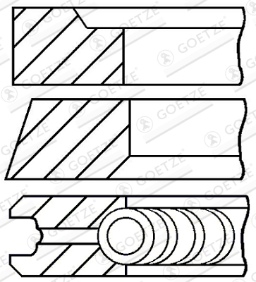 Piston Ring Kit - 08-421000-00 GOETZE ENGINE