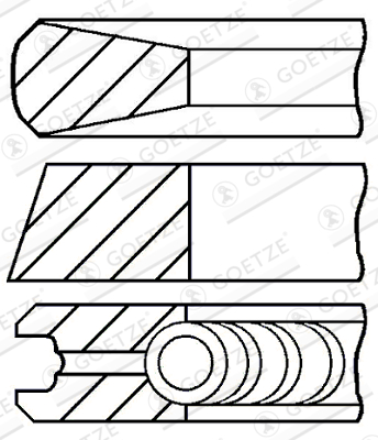Piston Ring Kit - 08-421600-10 GOETZE ENGINE