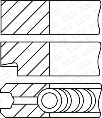 Piston Ring Kit - 08-421800-10 GOETZE ENGINE