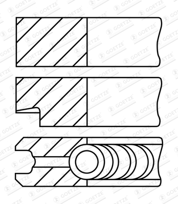 Piston Ring Kit - 08-421800-10 GOETZE ENGINE