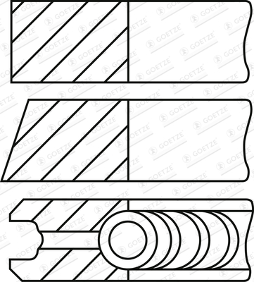 Piston Ring Kit - 08-421800-30 GOETZE ENGINE