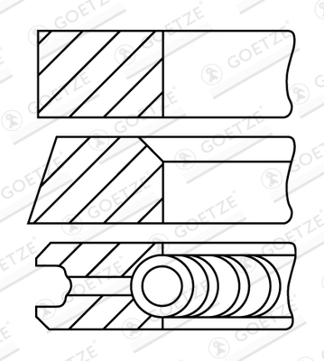Piston Ring Kit - 08-421800-30 GOETZE ENGINE