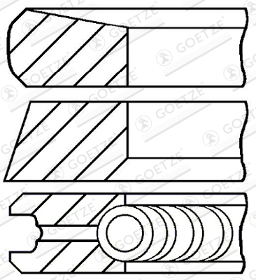 Piston Ring Kit - 08-422000-00 GOETZE ENGINE