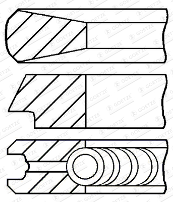 Piston Ring Kit - 08-424000-00 GOETZE ENGINE