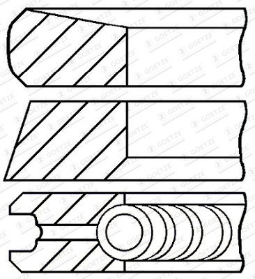 Piston Ring Kit - 08-424900-00 GOETZE ENGINE