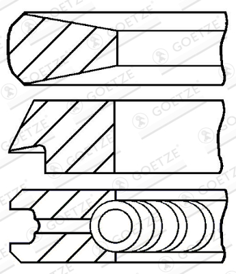 Piston Ring Kit - 08-425000-00 GOETZE ENGINE