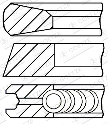 Piston Ring Kit - 08-427400-00 GOETZE ENGINE
