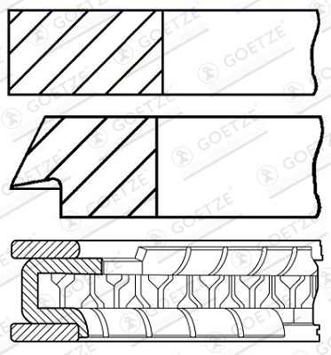 Piston Ring Kit - 08-429500-00 GOETZE ENGINE
