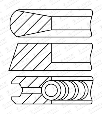 Piston Ring Kit - 08-430400-00 GOETZE ENGINE