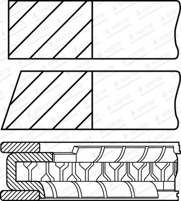 Piston Ring Kit - 08-430600-00 GOETZE ENGINE