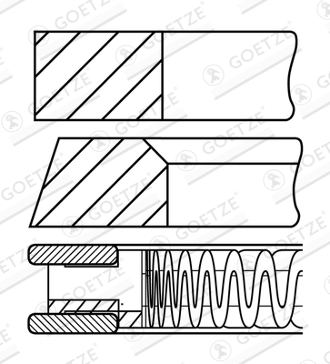 Piston Ring Kit - 08-431400-00 GOETZE ENGINE