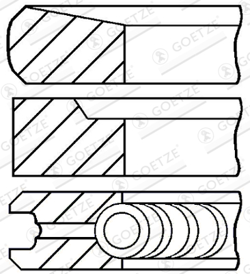 Piston Ring Kit - 08-431700-00 GOETZE ENGINE