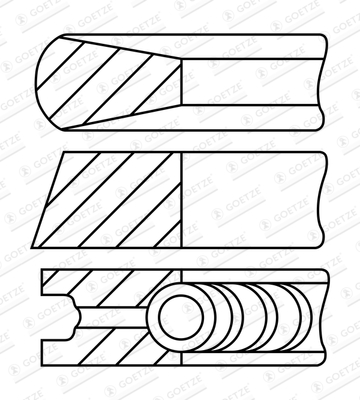 Piston Ring Kit - 08-431900-10 GOETZE ENGINE